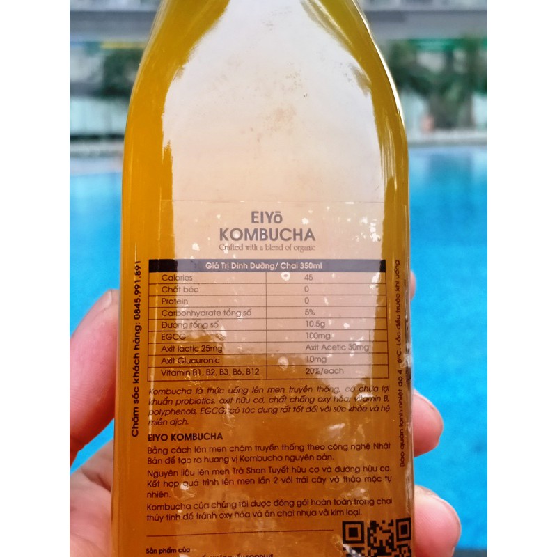 TRÀ KOMBUCHA - THANH LỌC &amp; THẢI ĐỘC VỊ GỪNG + NGHỆ THÙNG 6 CHAI.