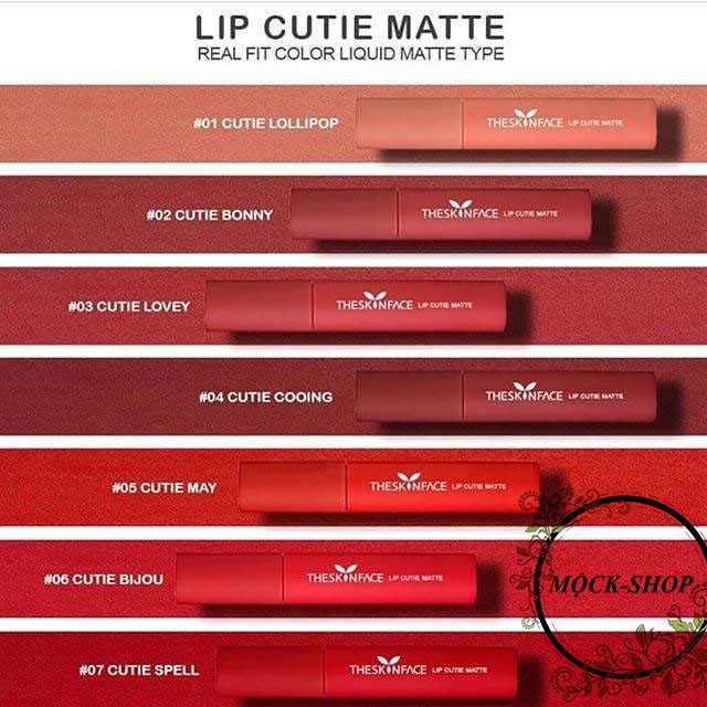 (Xả lỗ) Son kem lì The Skin Face Lip Cuttie Matte- date T5.2021