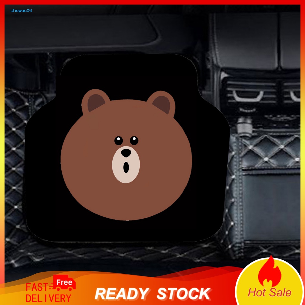 Thảm Lót Phía Sau Xe Hơi Hình Gấu Nâu Dễ Thương Xinh Xắn