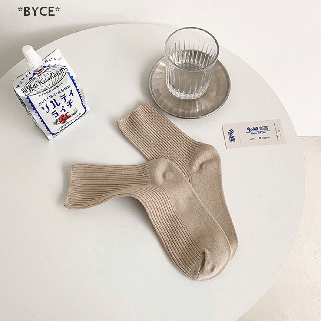 [BYCE] Vớ cotton Cổ Điển Dài Trung Bình Thời Trang Thu Đông Cho Nữ [Hot