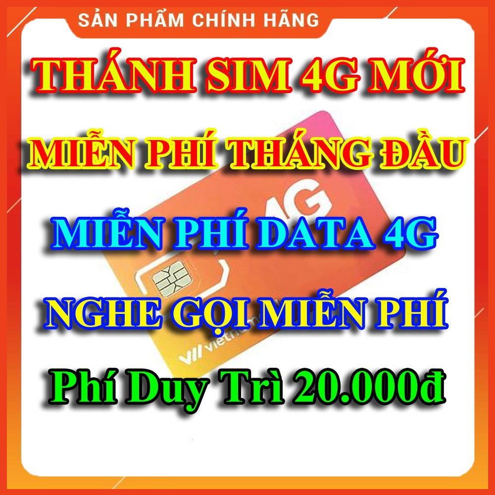 ⚡GIÁ RẺ SỐ 1⚡Sim 4G Vietnamobile, Miễn Phí Data Không Giới Hạn, Miễn Phí Tháng Đầu Tiên, Phí Duy Trì Chỉ 70K