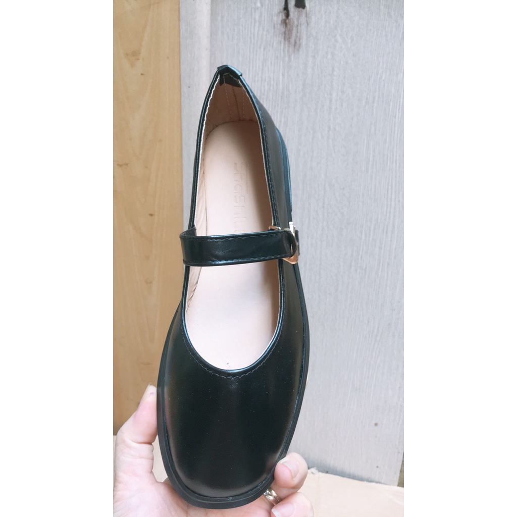 Giày búp bê mũi tròn quai cài phong cách Hàn Quốc xinh xắn mã M26