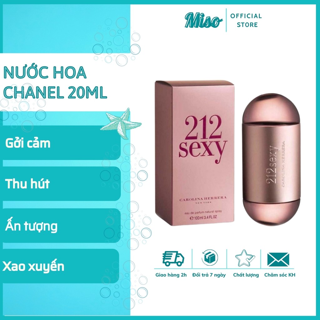 Nước Hoa Nữ 212 Sexy Woman [Mẫu Thử] Tinh Dầu Siêu Kích Thích Và Lôi Cuốn Thu Hút Phái Mạnh