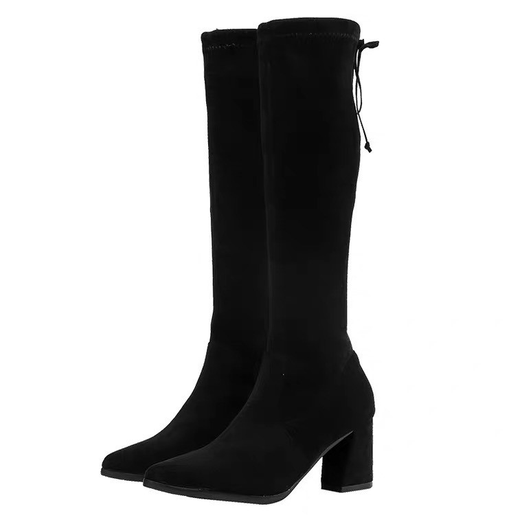 Bốt Đùi Gót Vuông