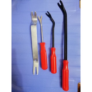 Bộ dụng cụ tháo chốt nhựa ,và đồ nội thất ô tô - bộ 4 thanh cạy chốt nhựa