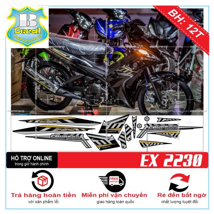 ( Quí khách vui lòng mang ra tiệm cho thợ dán ) Tem EX 2010 CRYPTONX DÁN XE ĐEN [Bi Decal]