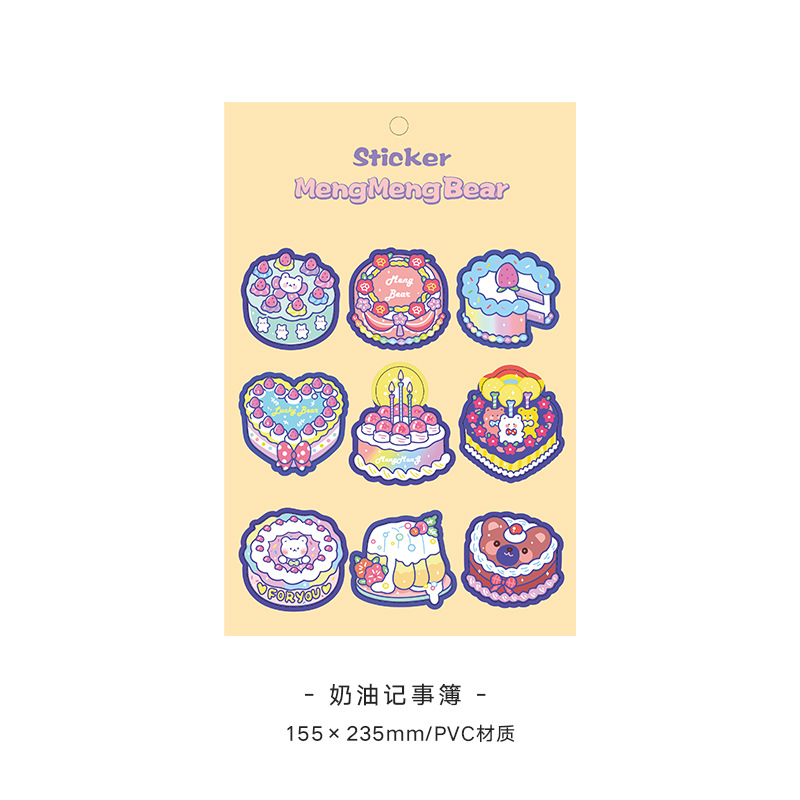 Tấm hình dán gấu dễ thương dùng để trang trí