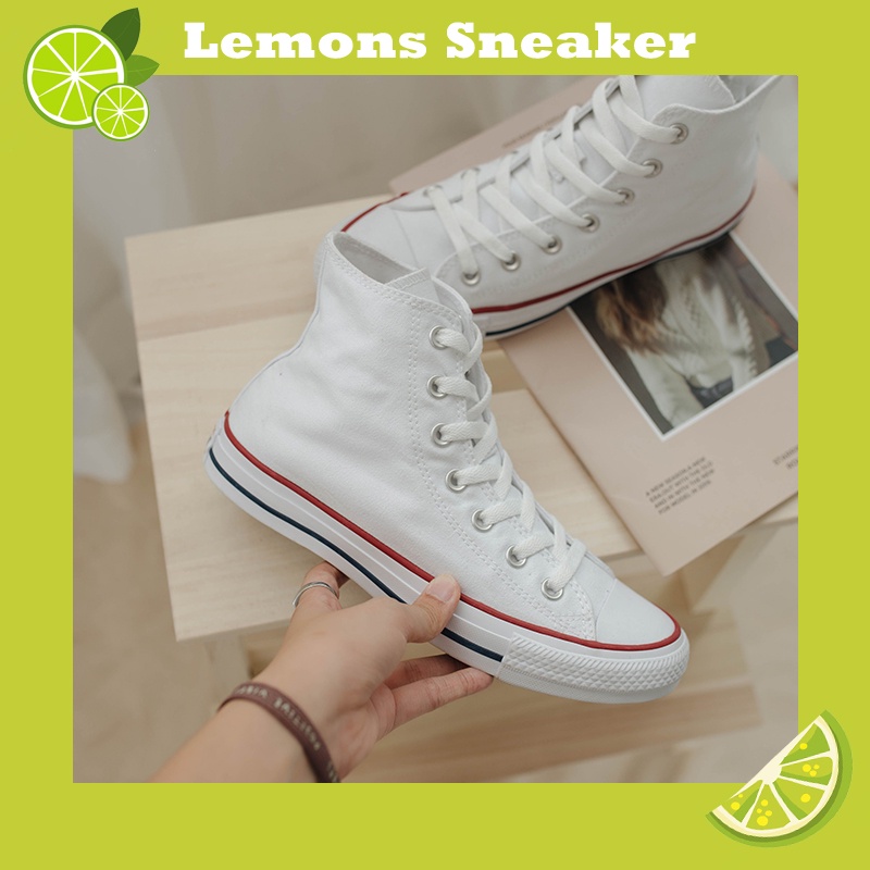 Giày_Converse Trắng Cổ Cao Thể Thao Nam Nữ, giày CV Trắng Cao Hàng Đẹp Full Box