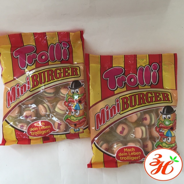 Kẹo dẻo hamburger Trolli date T6/22 Mỹ