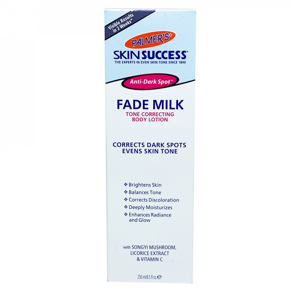 SỮA DƯỠNG THỂ TRẮNG DA, MỜ THÂM NÁM, TÀNG NHANG PALMER'S ANTI DARK SPOT FADE MILK TONE CORRECTING BODY LOTION 250ML CHÍN