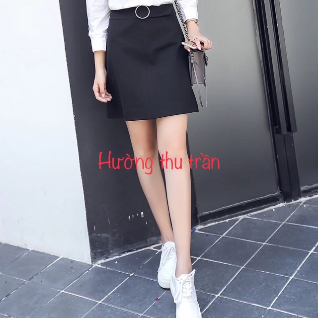 Chân váy chữ a khuy tròn thời trang công sở trên gối, chân váy chữ a trên gối | BigBuy360 - bigbuy360.vn