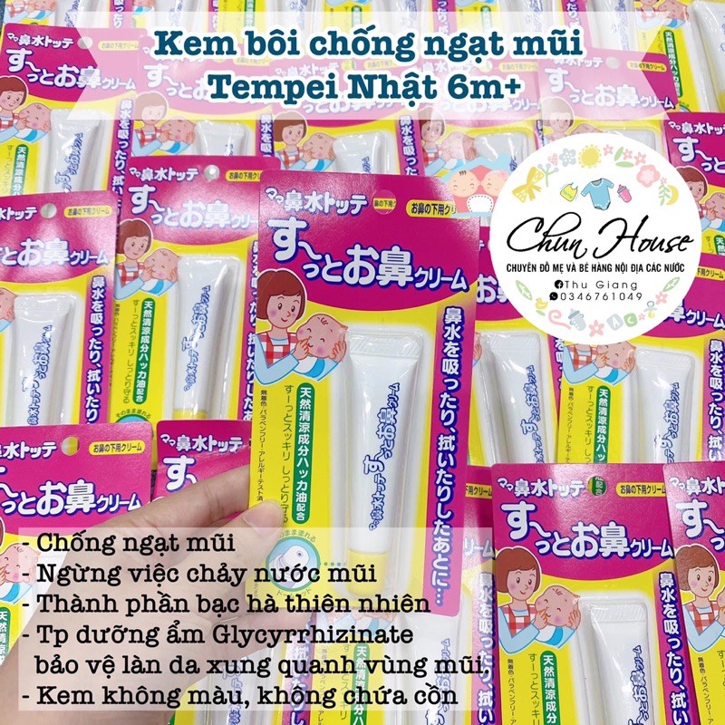 kem chống ngạt mũi, sổ mũi tempei