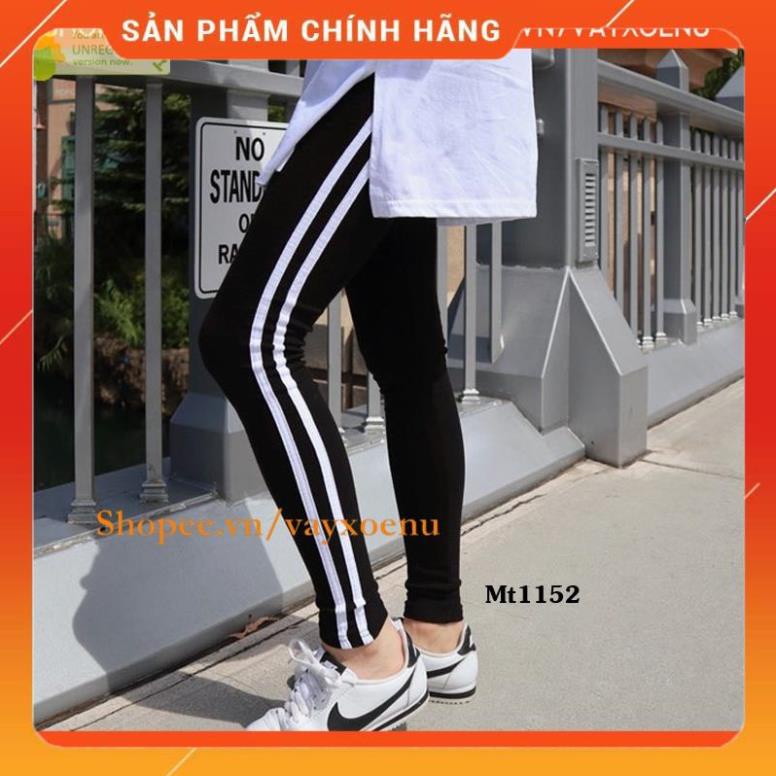 Shop Quần legging 2 sọc vừa mt1152 vayxoenu phong cách trẻ trung .