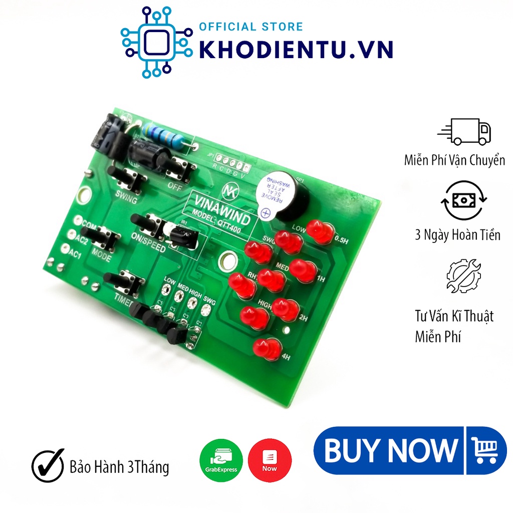 Bộ mạch quạt treo tường Vinawind - Điện cơ thống nhất QTT400 QTT 400