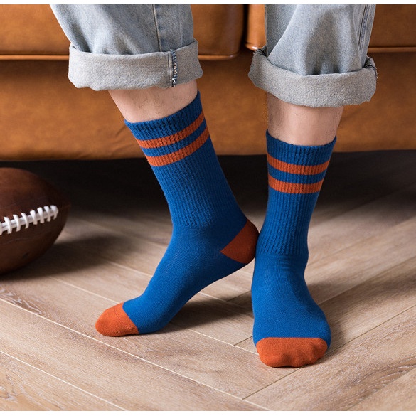 Vớ Tất Nam Nữ cổ cao Kẻ Sọc đủ màu phong cách trẻ trung, năng động.