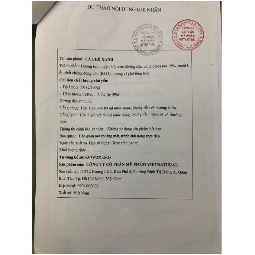 [Shop trợ giá] Cà Phê Xanh Thiên Nhiên Việt Kháng Mỡ - Chính Hãng | BigBuy360 - bigbuy360.vn