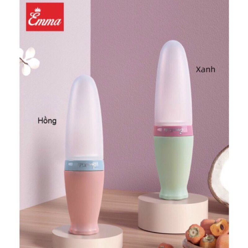 Bình thìa ăn dặm silicon Emma kids cho bé