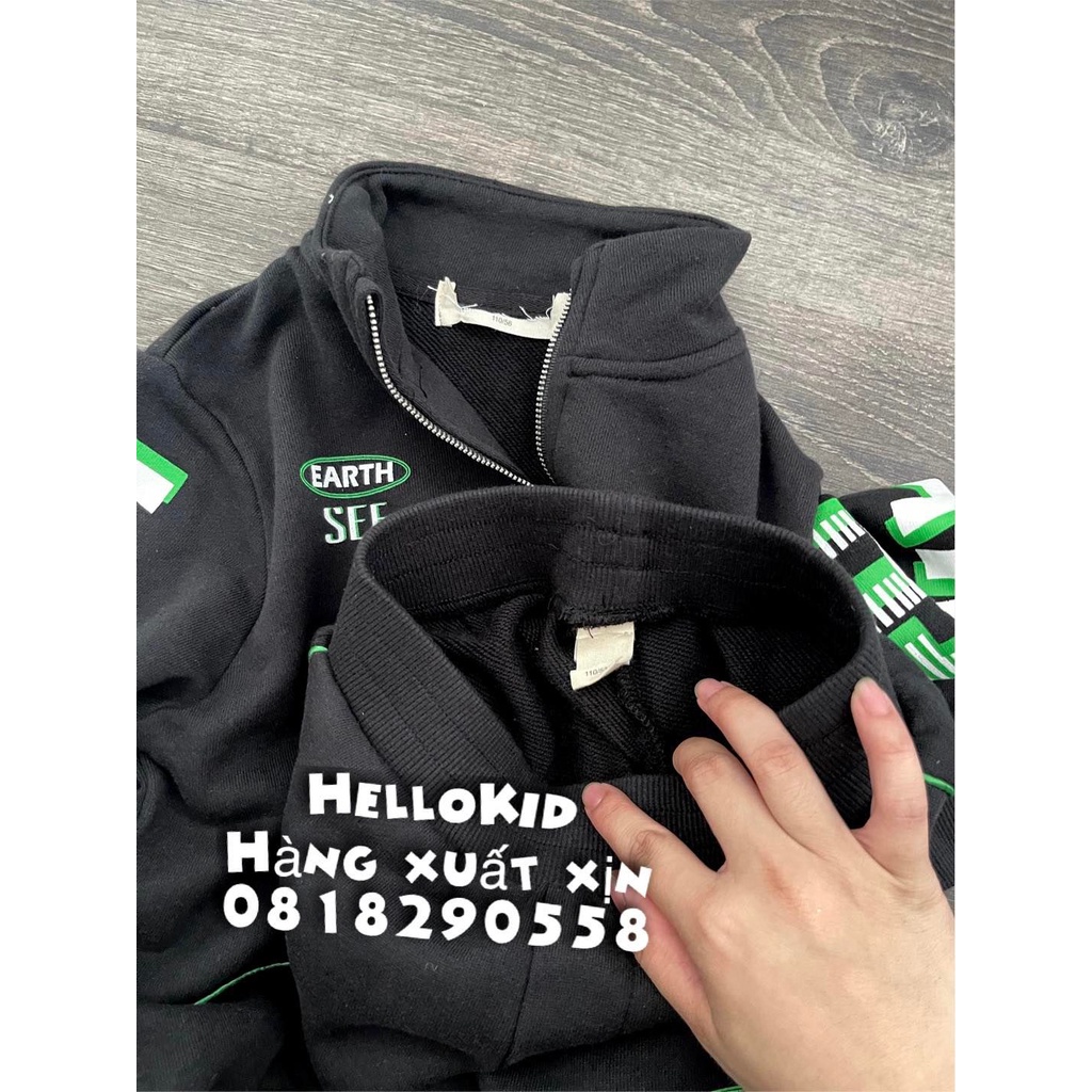 B304 - Bộ khoác nỉ da cá  earth see cho bé