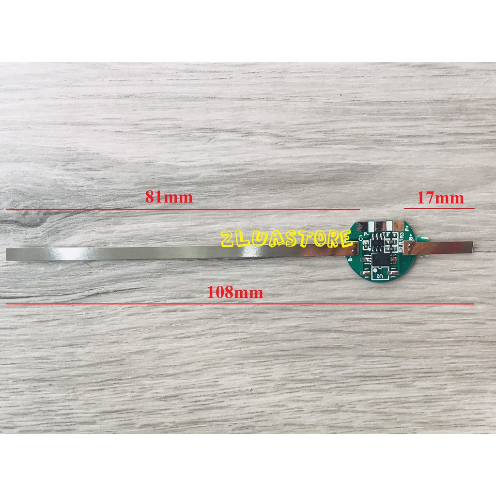 Mạch sạc tròn và bảo vệ pin 1S 3.7V 3A hàn kẽm sẵn