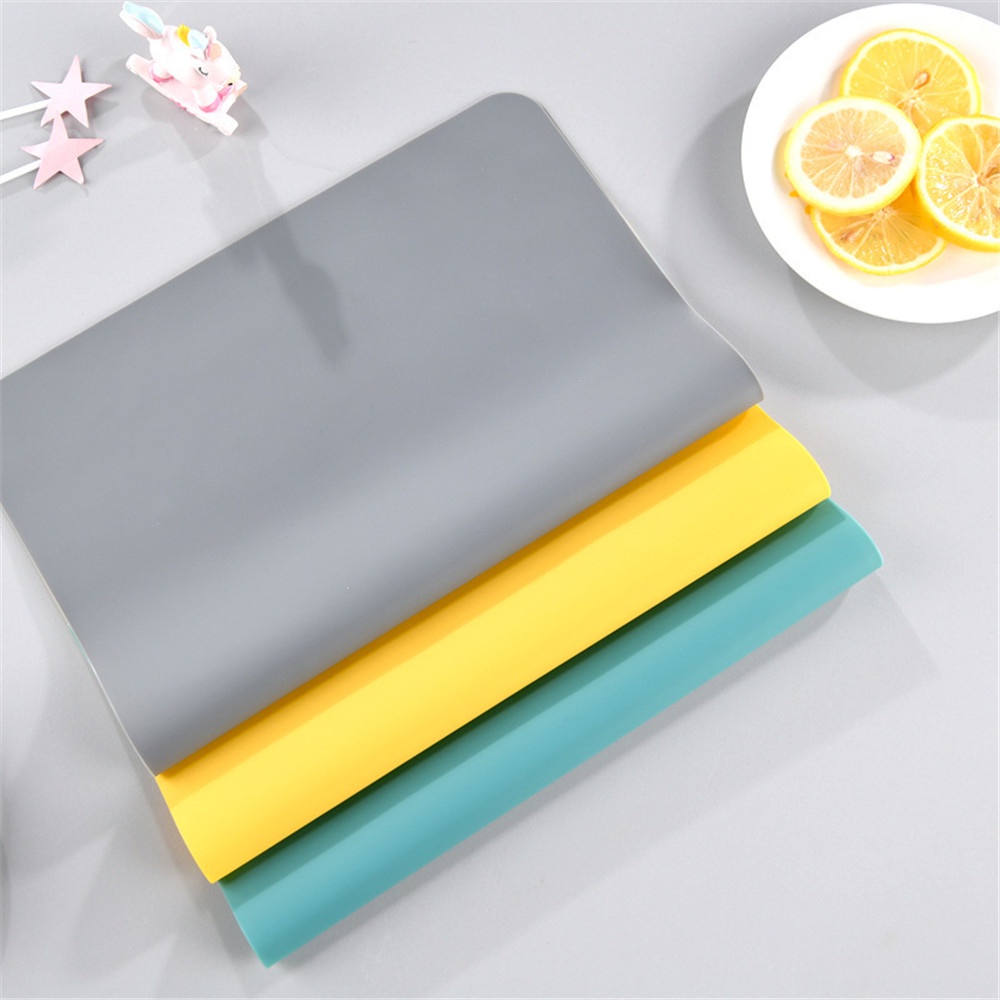[sweet] Nordic style thermal insulation placemat Morandi color silicone waterproof non-slip placemat 1 pcs