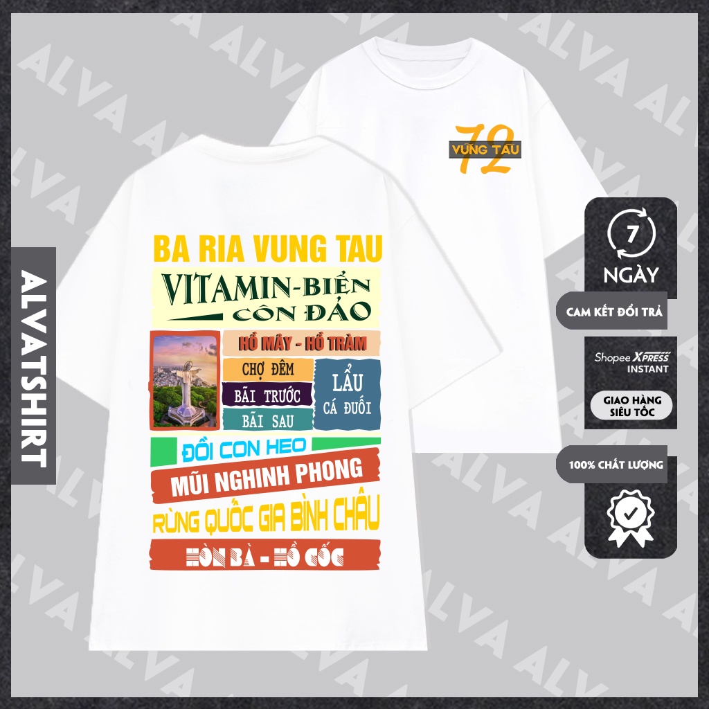 Áo thun các tỉnh miền Nam Màu Trắng Việt Nam Oversize Unisex độc quyền tại Alva