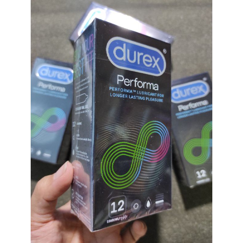 [Hộp 12 bao] Bao cao su Kéo dài thời gian Durex Performa - Tặng Ngay 2 Gel bôi trơn KY