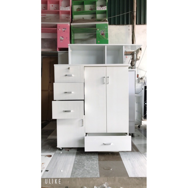 Tủ nhựa trẻ em màu trắng siêu đẹp cho các bé đây ạ