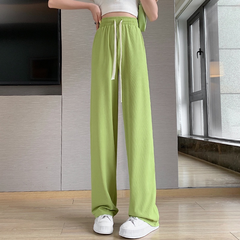 Quần dài IELGY thiết kế lưng cao dáng rộng thời trang cho nữ