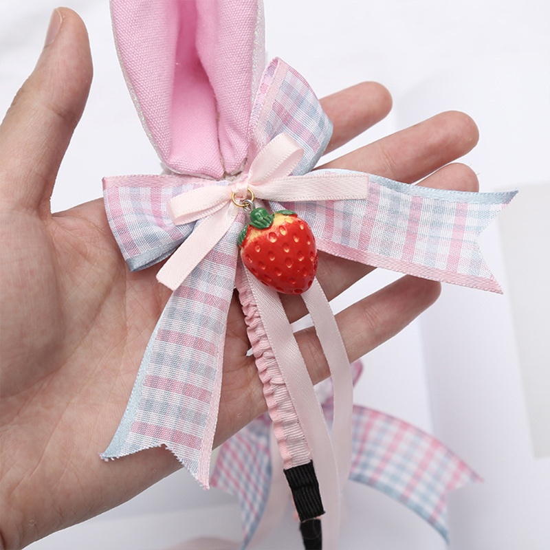 Băng Đô Cài Tóc Hóa Trang Phối Bèo Và Ren Đính Quả Dâu Tây Lấp Lánh Dành Cho Mèo Cưng