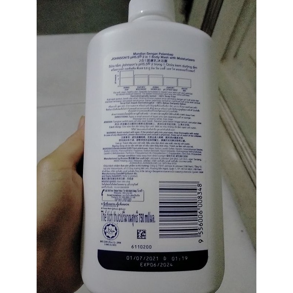 Sữa tắm Johnson's PH 5.5  _750ml