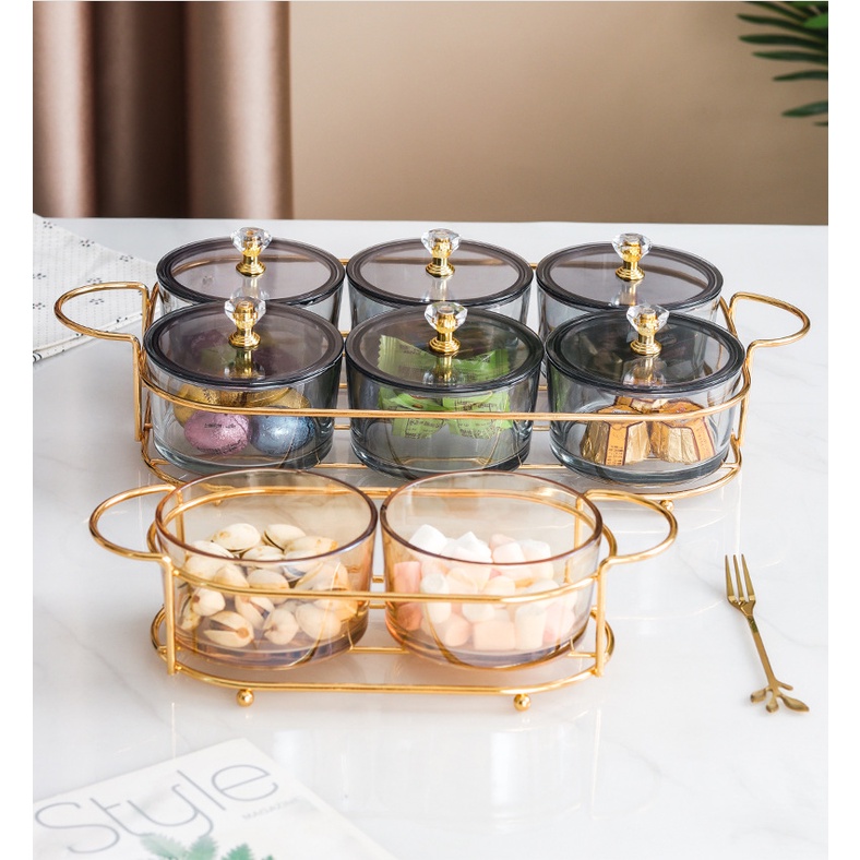 Khay mứt thủy tinh đựng bánh kẹo tết mẫu mới 2022, hộp đựng thực phẩm cao cấp có nắp