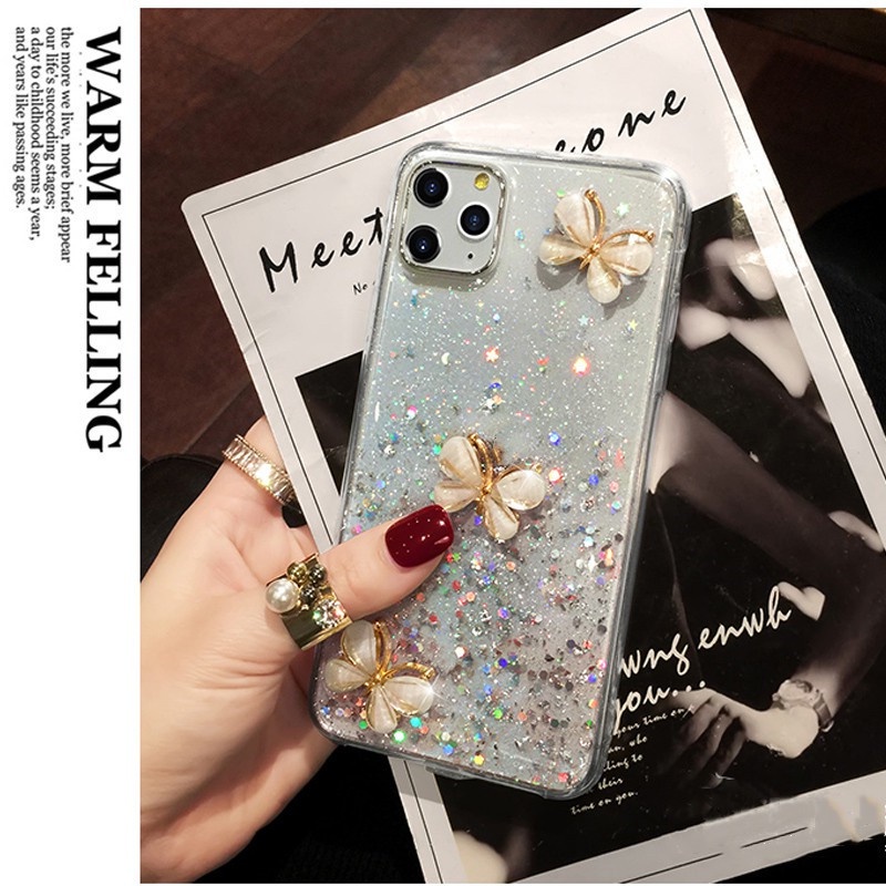 Ốp Lưng Hình Bướm Cho iphone 15 14 11 12 13 pro max xr x 7 8 plus