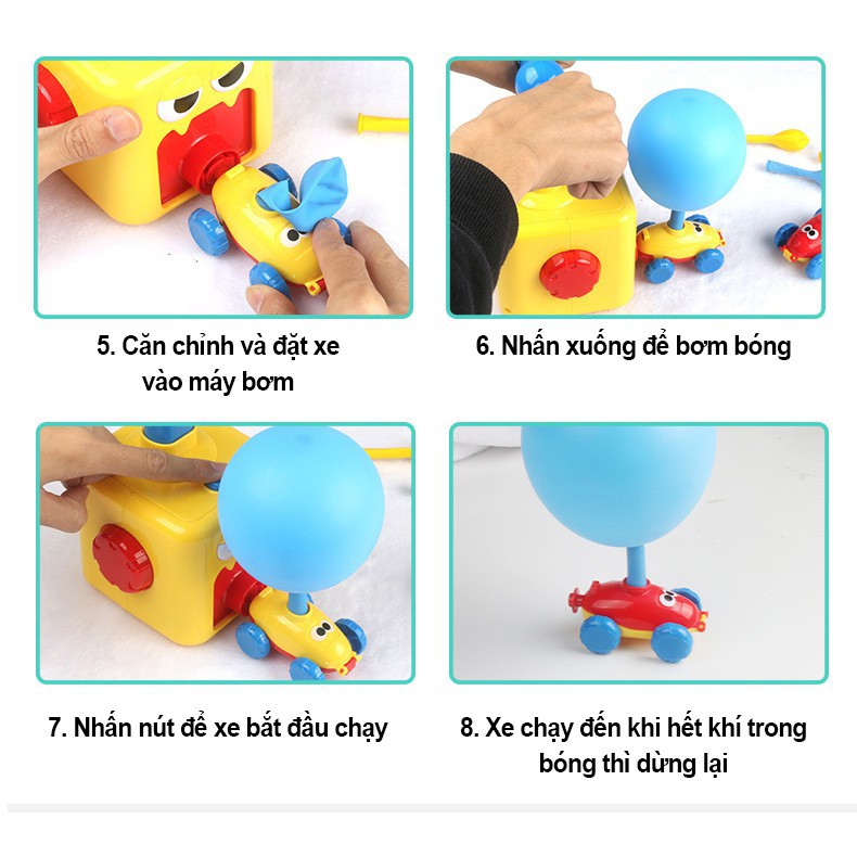 Đồ chơi xe bơm bong bóng (nhiều mẫu)