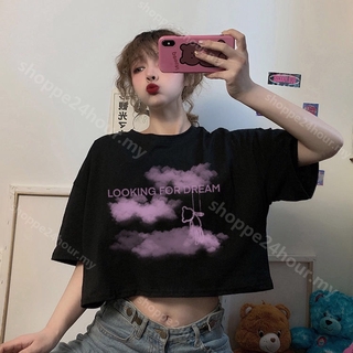 Áo Thun Ngắn Tay Dáng Rộng Màu Đen Thời Trang Hàn Quốc 2020 Trẻ Trung Cho Nữ