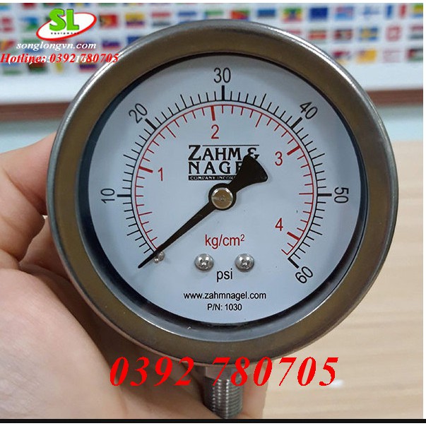Đồng hồ đo áp suất Zahm Nagel 1030