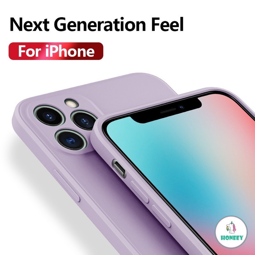 Ốp điện Thoại Silicone Dẻo Dạng Vuông Màu Kẹo Ngọt Xinh Xắn Cho iPhone 12 Pro Max X XS Max 8 7 Plus SE 2020