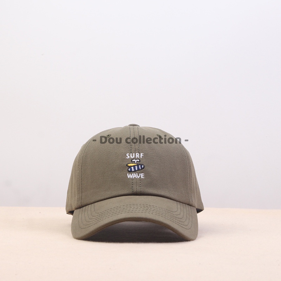 Mũ Lưỡi Trai (Nón Kết) Unisex Thiêu Logo Hình &quot;SURF WAVE&quot; - Chất Liệu Cotton - Mã NV042