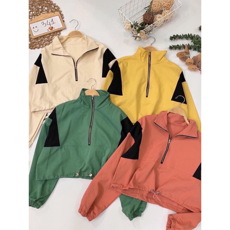 áo khoác dù nữ mới về chất liệu dù 2 lớp thoáng mát hàng y hình.AKD dây rút lai Tp [NewUnisex]