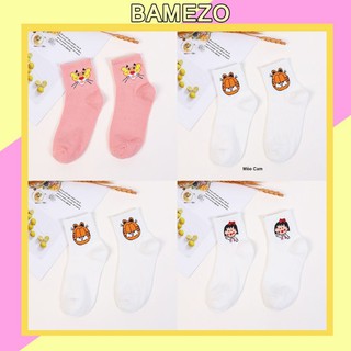 Tất nam nữ Bamezo cao cổ phong cách hàn quốc in hình cực đẹp TN33