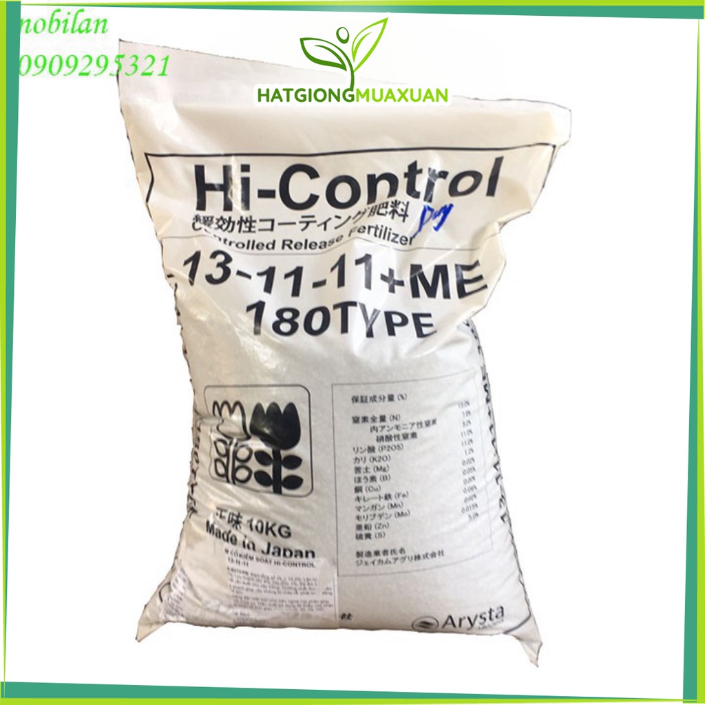- phân tan chậm nhật cho lan 13-11-11+ME 1kg tặng kèm 3 mét túi lưới đựng phân hàng nhập khẩu.