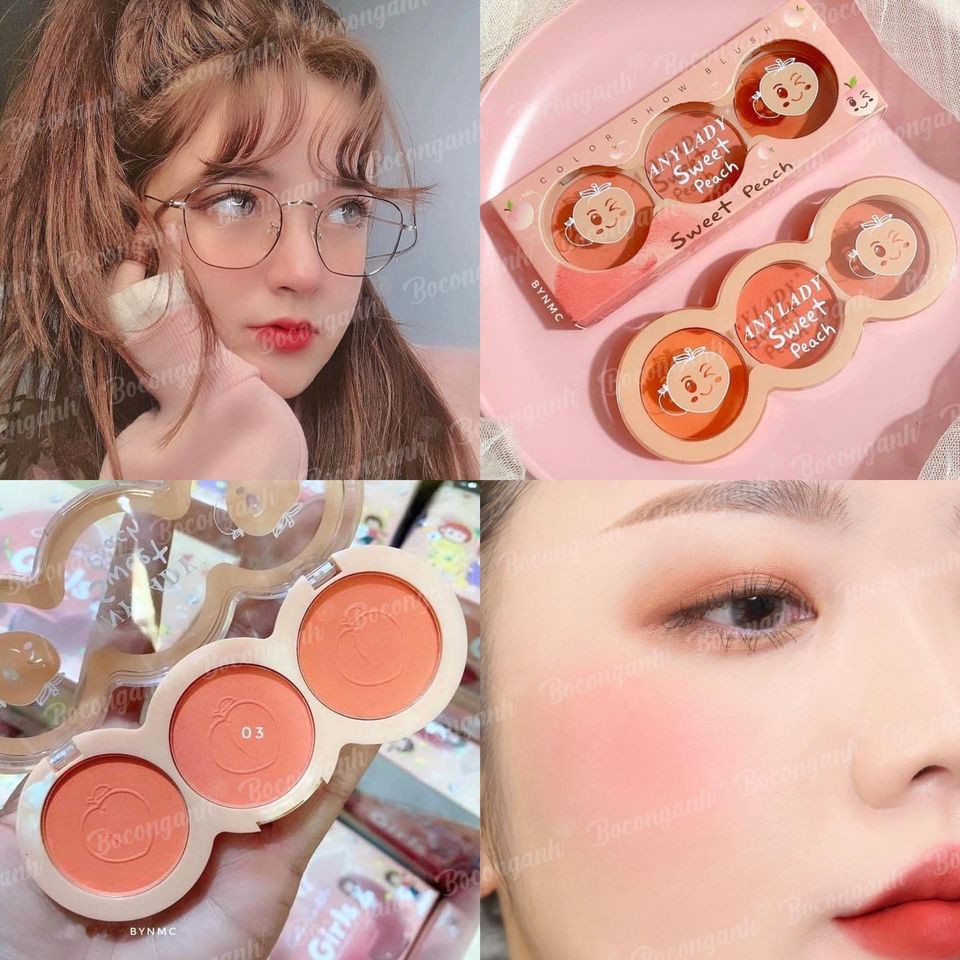 MÁ HỒNG 3 Ô ANYLADY SWEET PEACH NO.738b