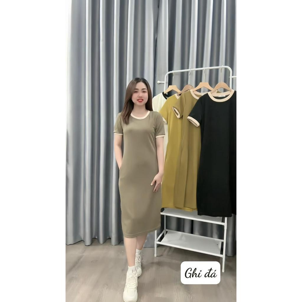 Váy dáng suông tay ngắn