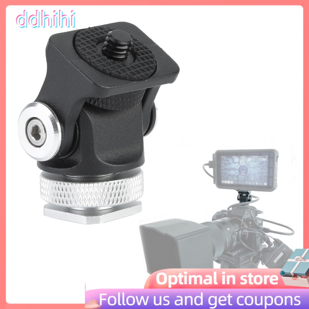 Ddhihi New Mini Hot Shoe Mount Monitor Microphone Flash Holder 1/4"Screw Camera Bracket