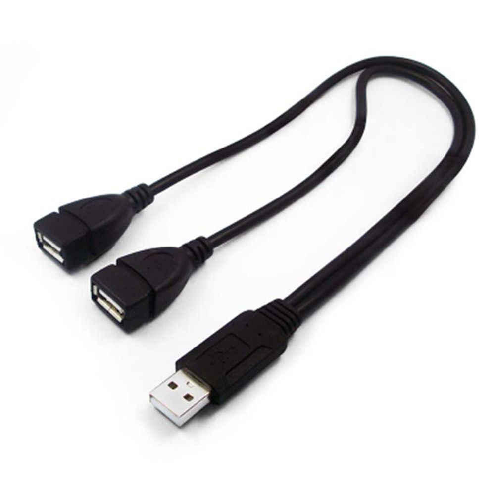 Dây cáp hình chữ Y chuyển đổi 1 đầu cắm USB sang 2 cổng USB 30cm thiết kế bền nhiều màu sắc