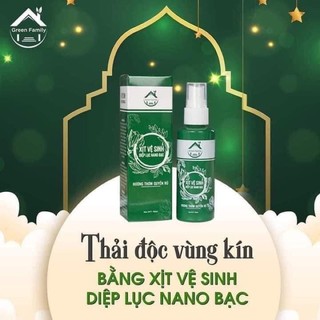 Xịt Vệ sinh diệp lục nano bạc