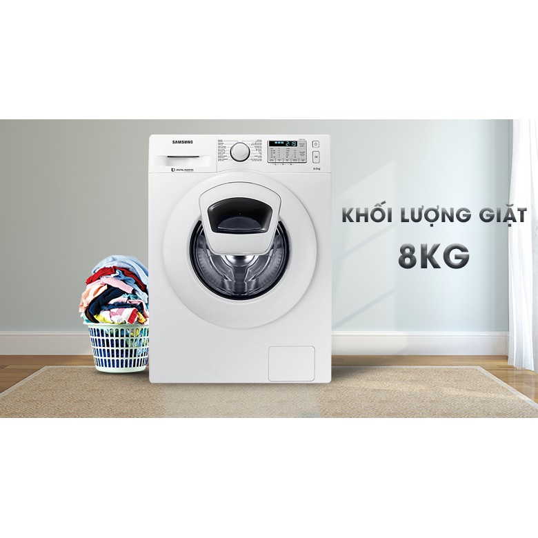 Máy giặt Samsung AddWash Inverter 8 kg WW80K5233YW/SV (Hàng trưng bày)