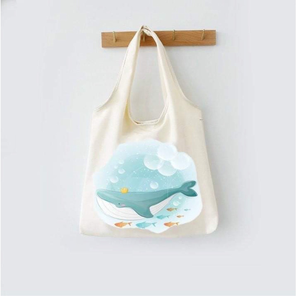 Túi canvas nữ đẹp vải mềm đựng đồ hình VỊT DUCK vừa A4 tote thời trang đi học giá rẻ