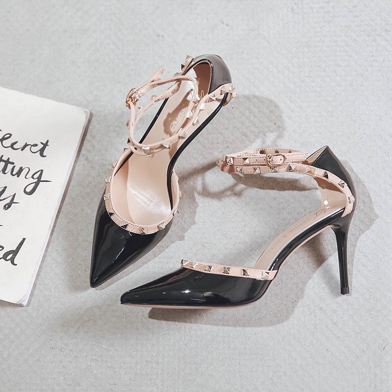 Giày Cao Gót Đính Đinh Tán Quyến Rũ Thời Trang