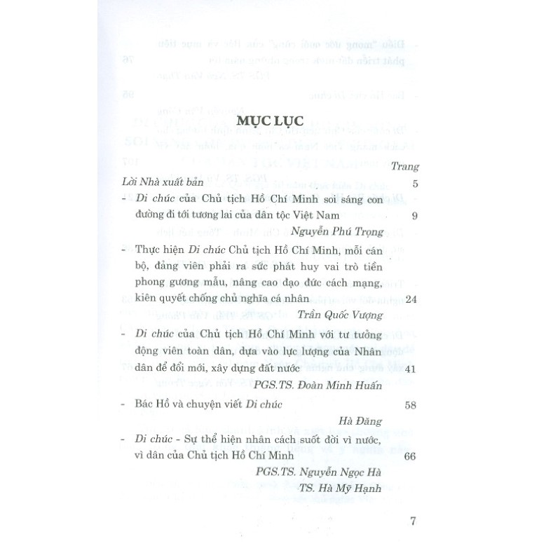 Sách - Di Chúc Bác Hồ Mãi Là Ánh Sáng Soi Đường Cho Dân Tộc Việt Nam | BigBuy360 - bigbuy360.vn