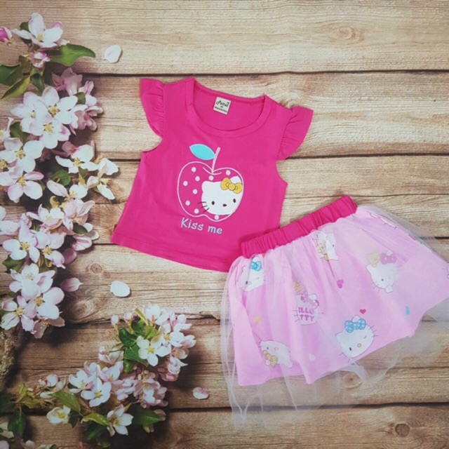 VÁY ĐẦM BÉ GÁI THÊU HELLO KITTY RẤT XINH HÀNG CAO CẤP SIZE NHÍ ĐẠI 1-12 SALE GIÁ SỐC